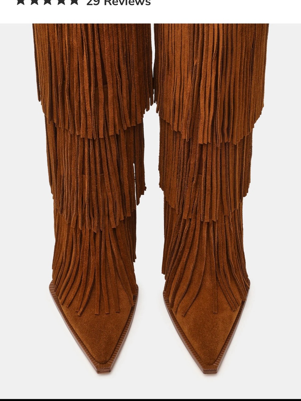 Steve Madden KINZEE FRINGE CHESTNUT SUEDE - Picture 4 of 8